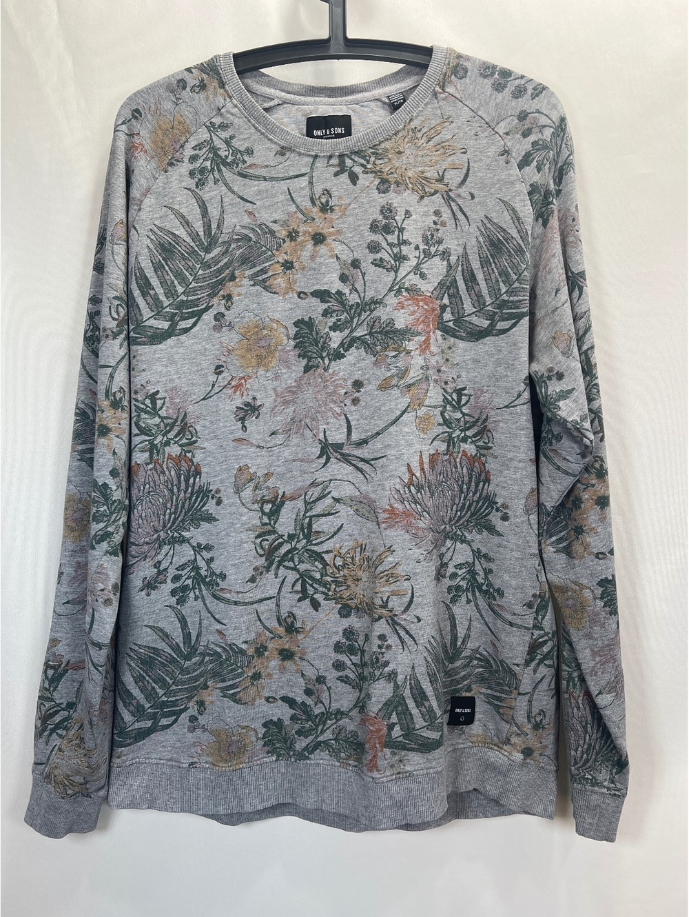 Only & Sons Floral Crew Neck Sweatshirt Women's XL